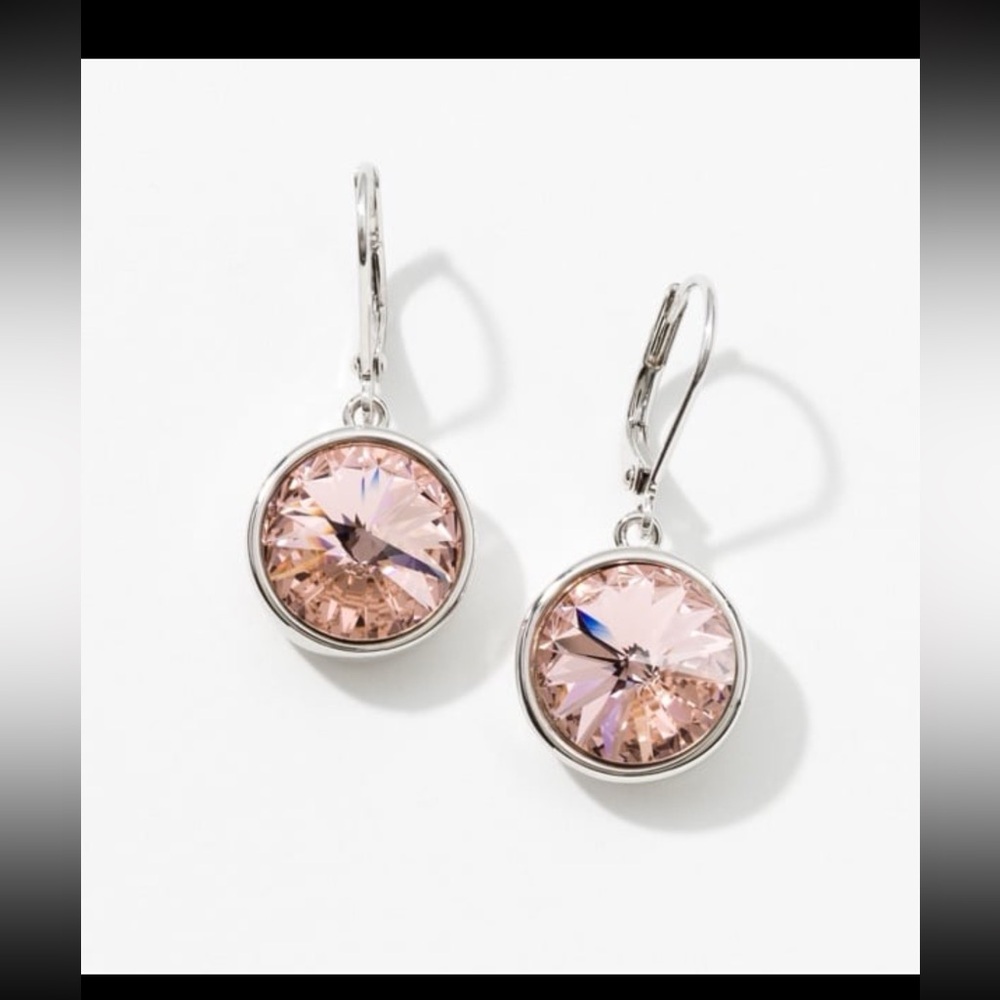 Swarovski Touchstone Crystal Lulu Earrings, Vintage Rose, NWOT